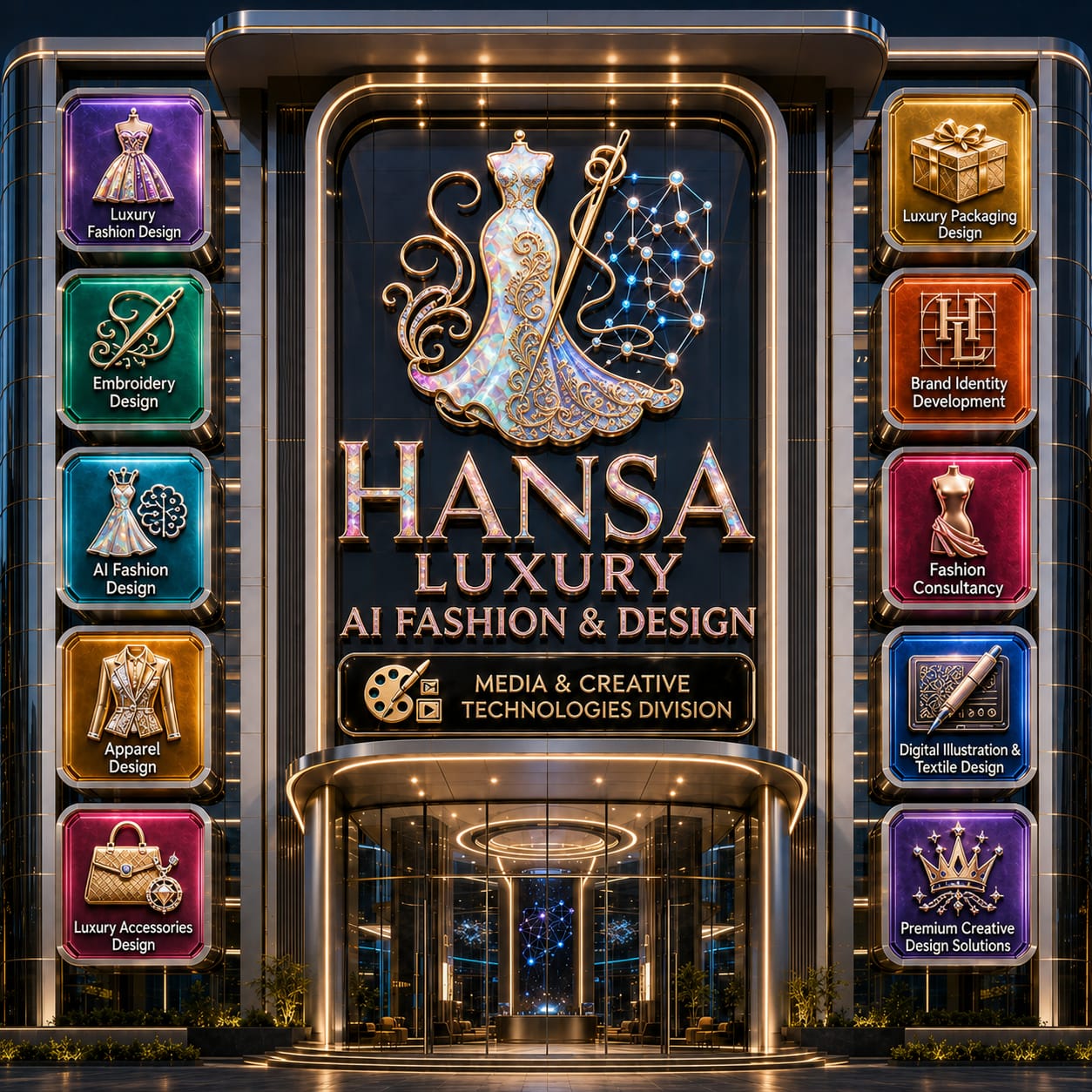 HANSA Luxury AI Fashion & Design Logo