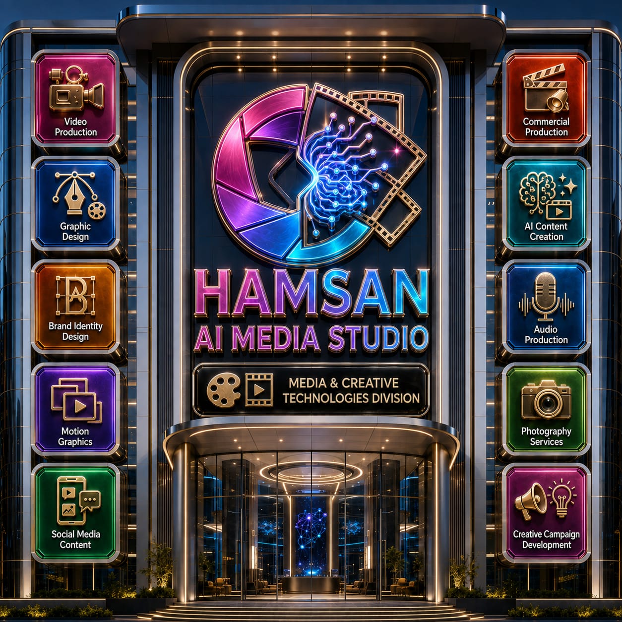 HAMSAN AI Media Studio Logo