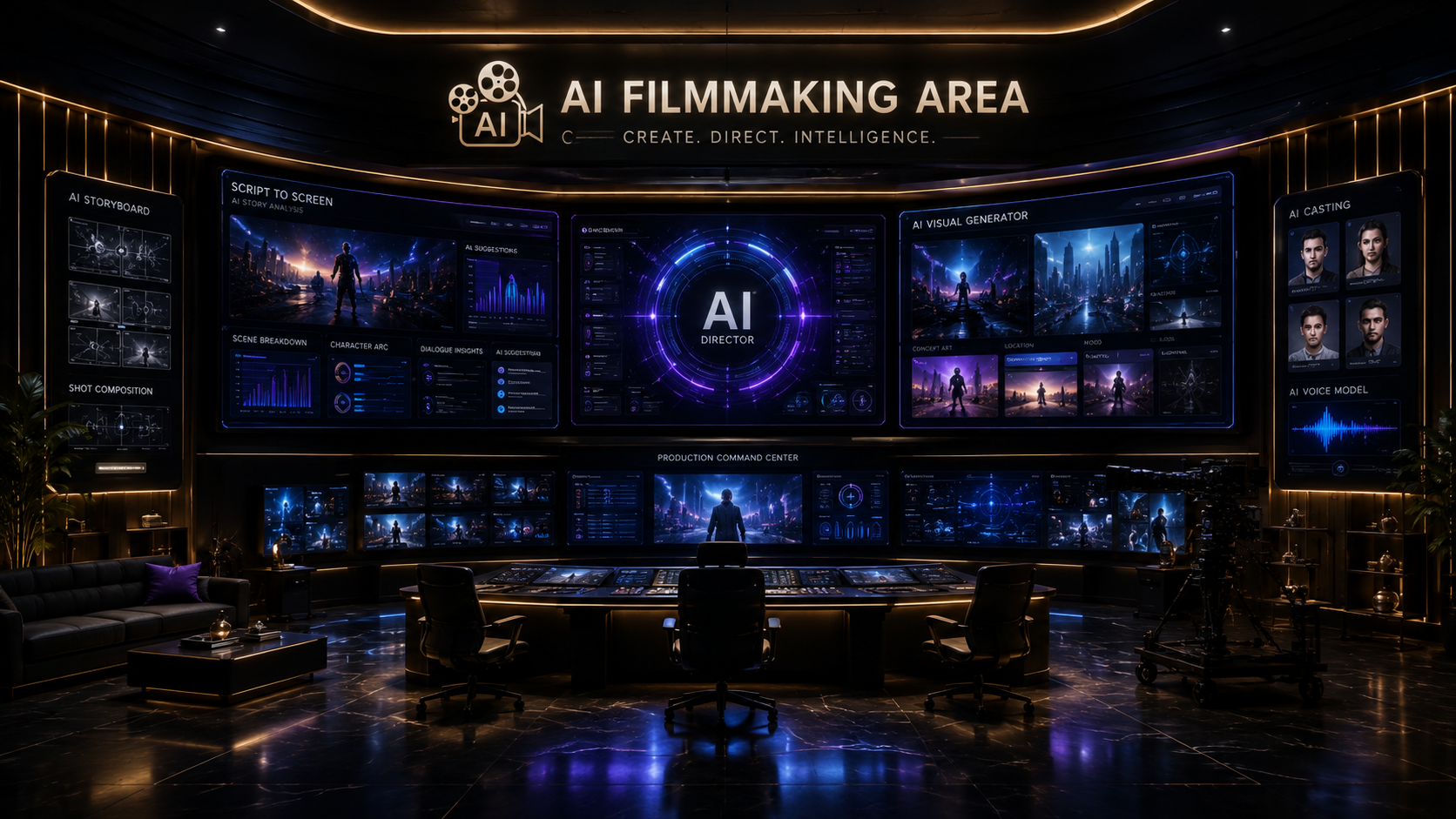 AI Media Studio reception and AI concierge