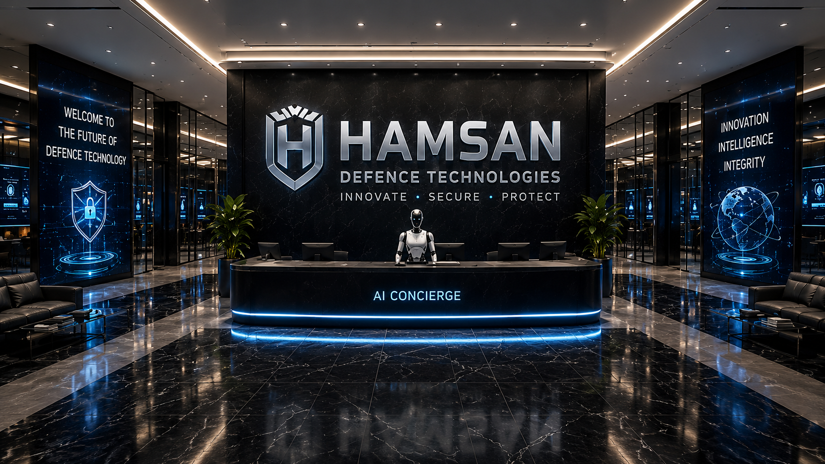HAMSAN Defence Technologies AI concierge and reception