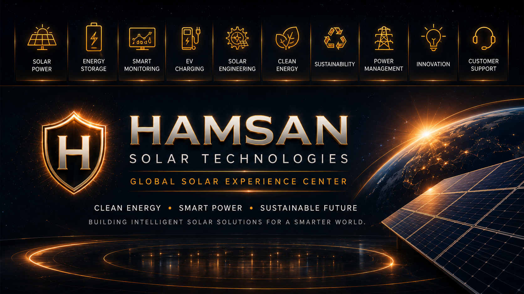 HAMSAN Solar Technologies capabilities and global solar brand panel